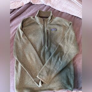 Patagonia Olive Green Quarter-Zip Fleece Pullover - Men’s